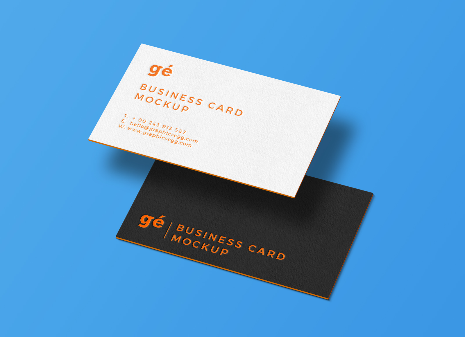 Free Painted Edge Business Card Mockup PSD - Good Mockups