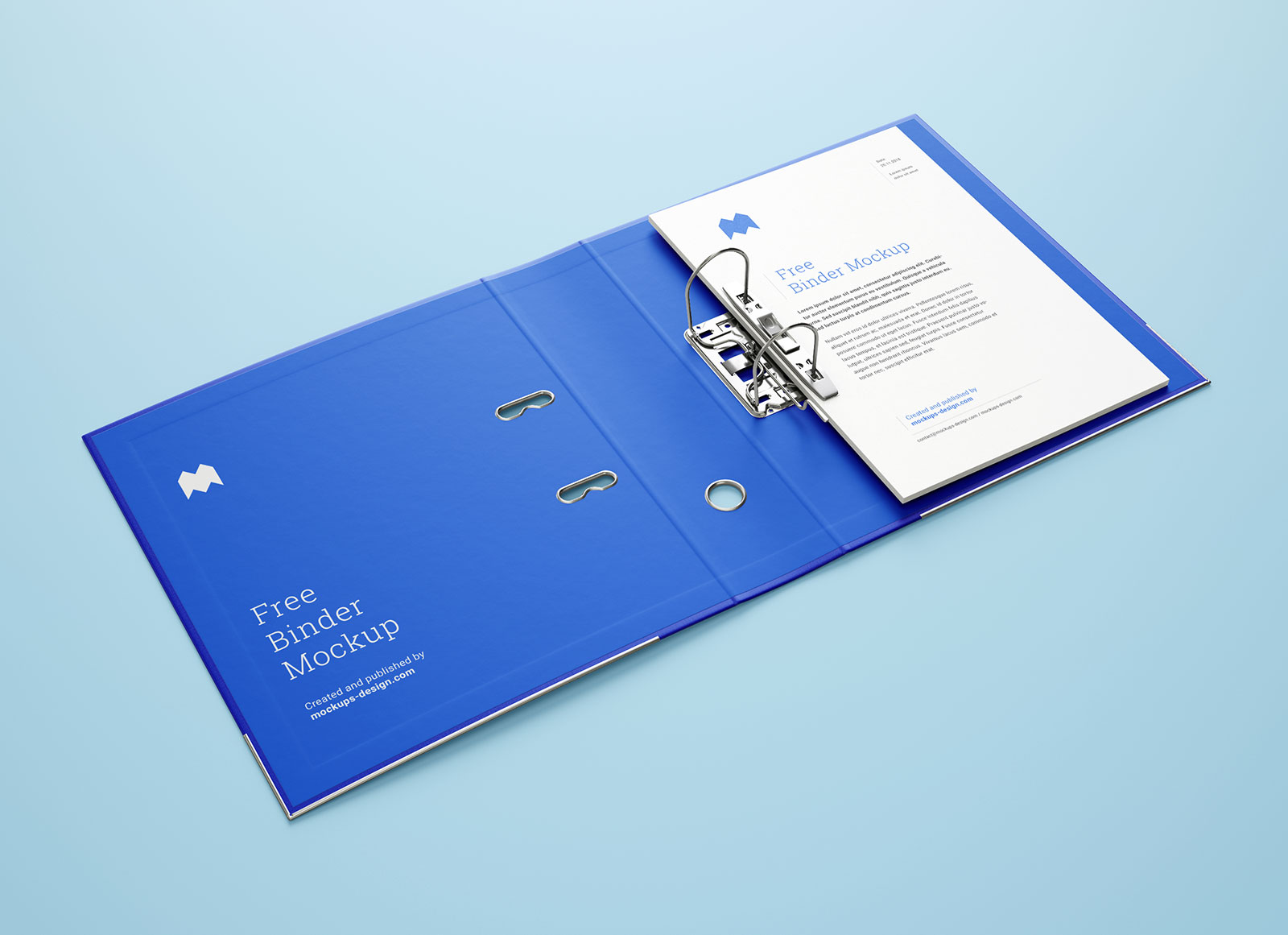 Download Free 2 Ring Binder / File Folder With Letterhead Mockup ...