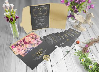 Free-Beautiful-Wedding-Invitation-Card-Mockup-PSD-Set
