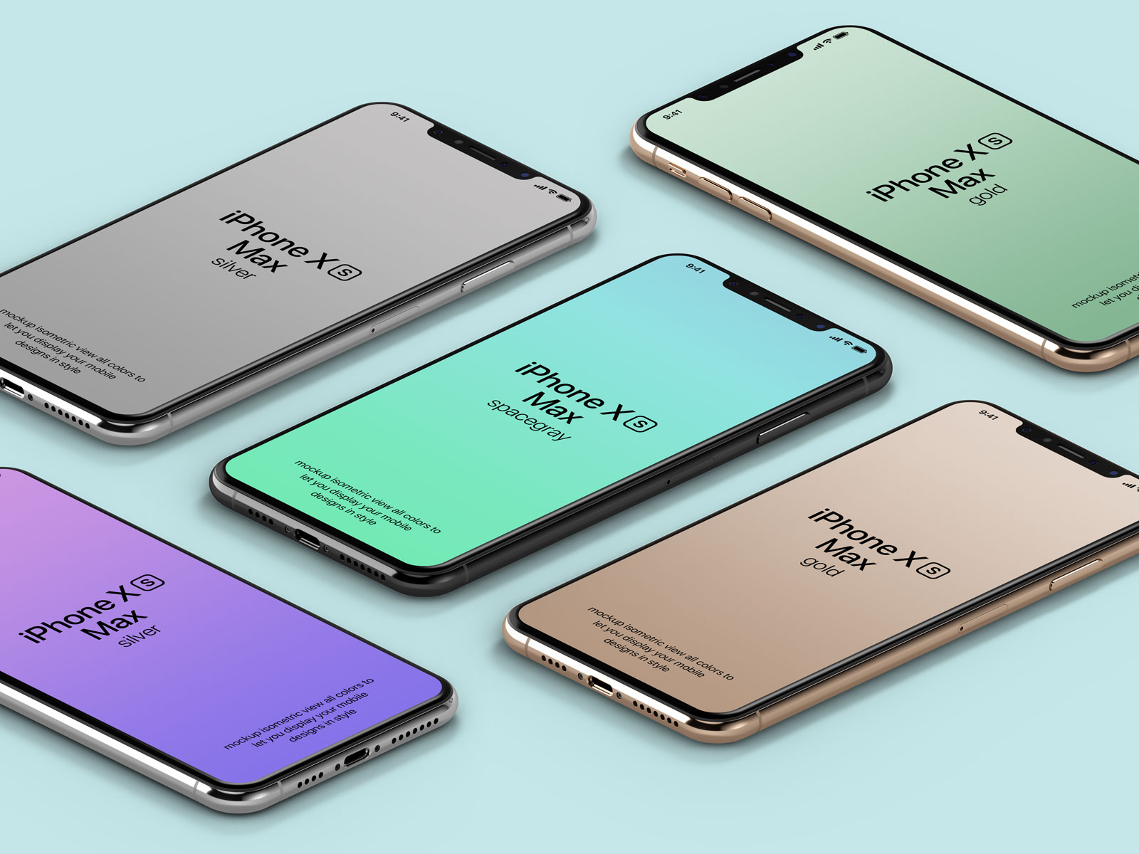 Download Free Isometric Iphone Xs Max Mockup Psd Good Mockups PSD Mockup Templates