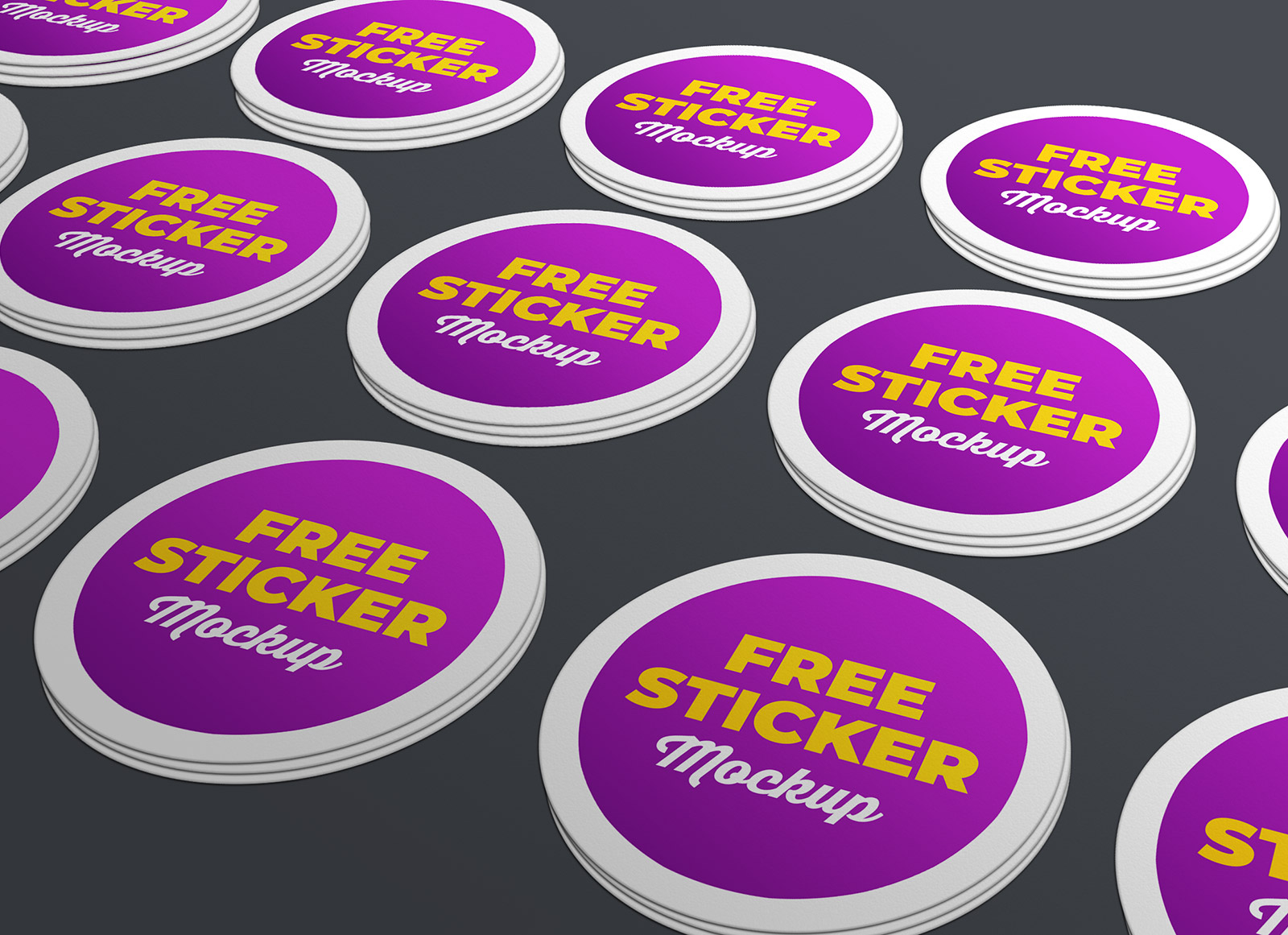 Free Circle Sticker Mockup PSD - Good Mockups