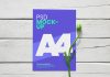 Free-A4-Flyer-with-Flower-Mockup-PSD