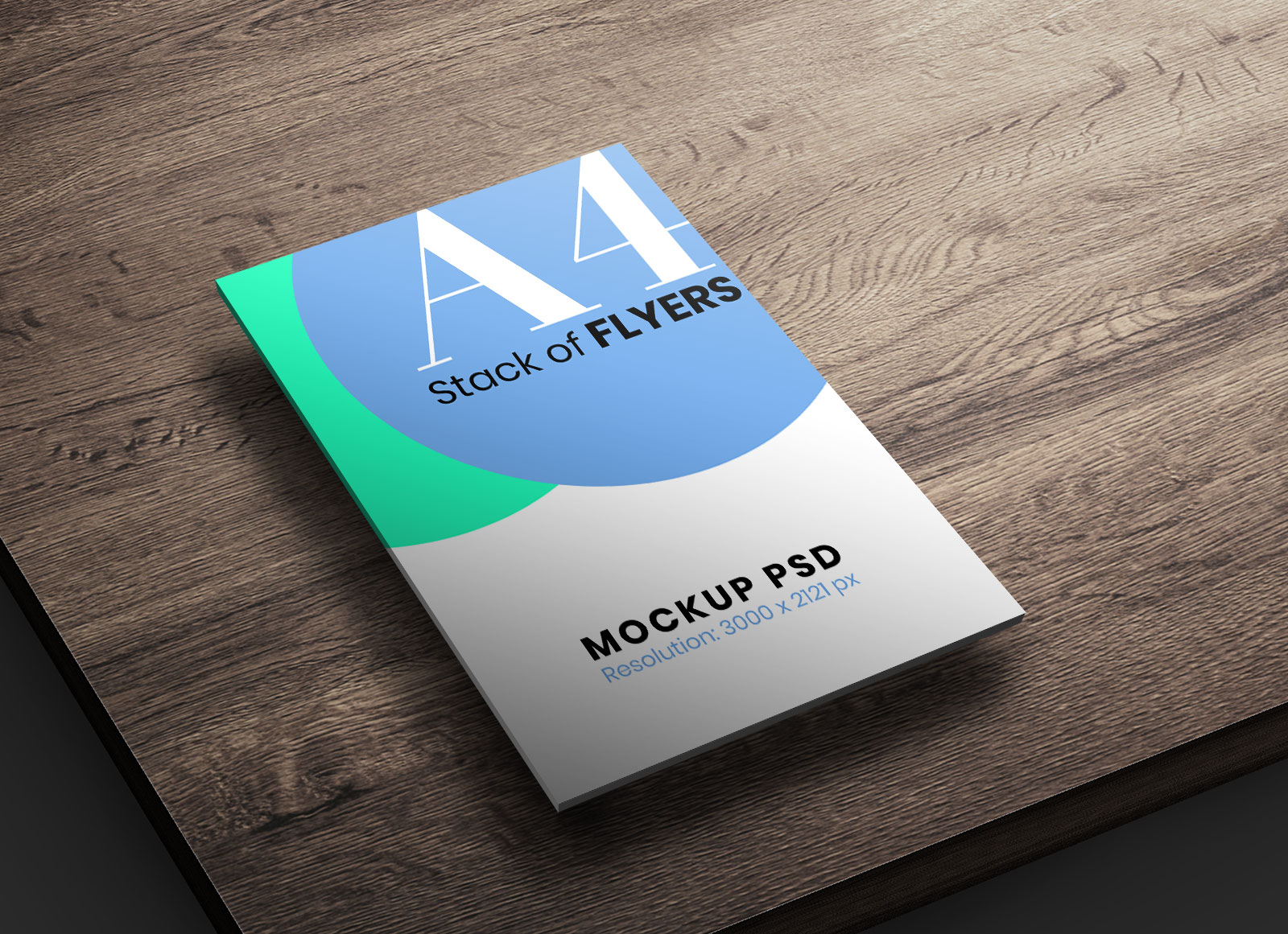 Download Free A4 Size Stack of Flyers Mockup PSD - Good Mockups