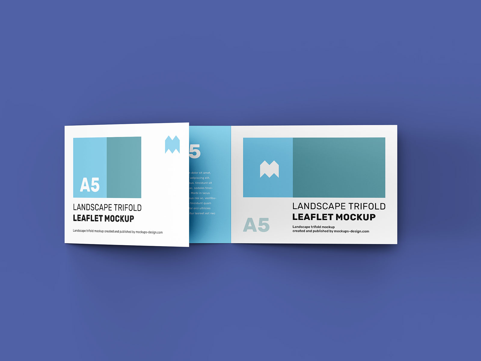 Free A5 Tri-Fold Brochure Mockup PSD (4)
