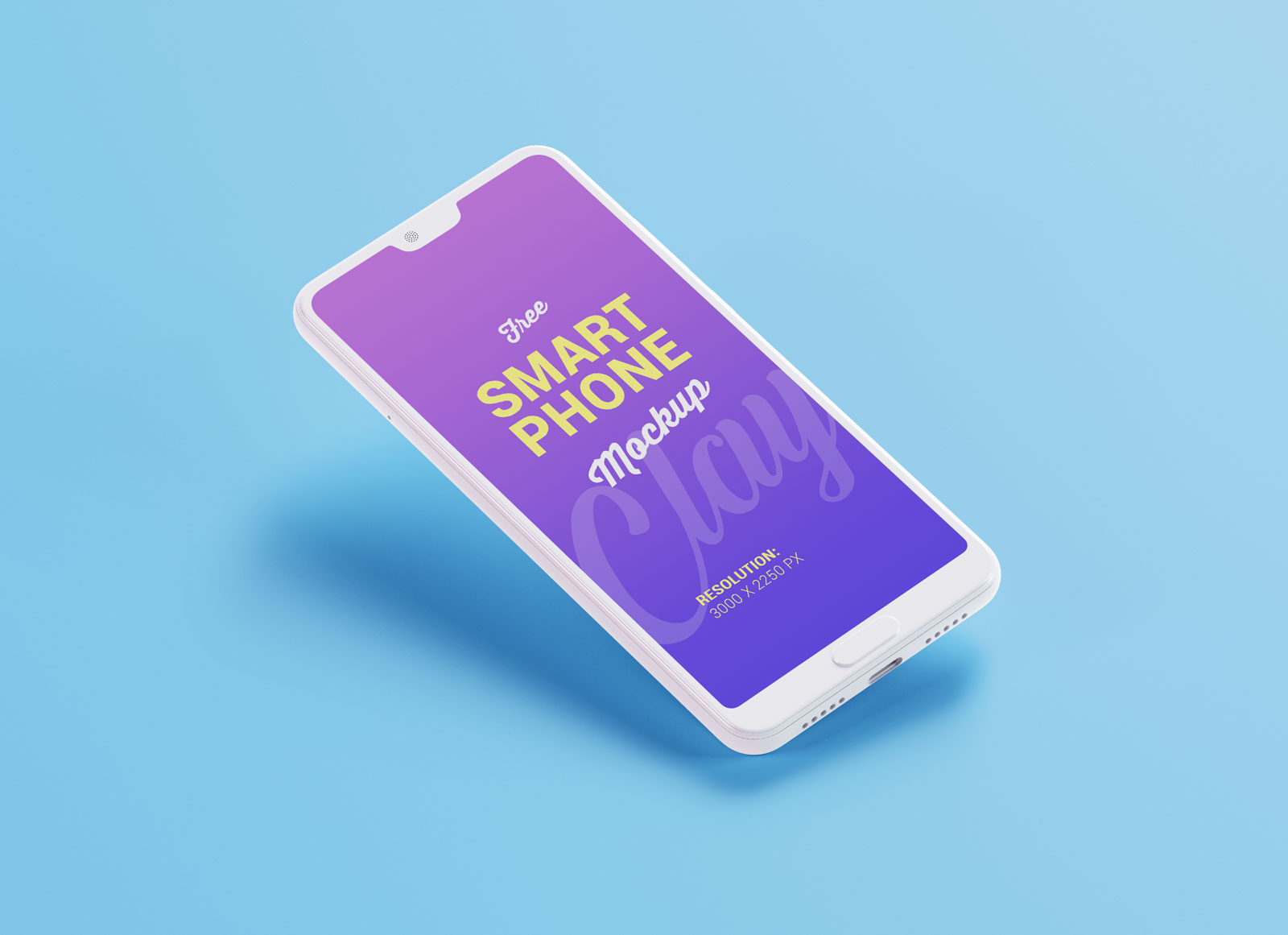 Download Free Clay Smartphone Mockup PSD - Good Mockups PSD Mockup Templates