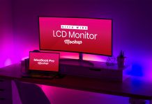 Free-Ultra-Wide-Screen-LCD-&-MacBook-Pro-Mockup-PSD
