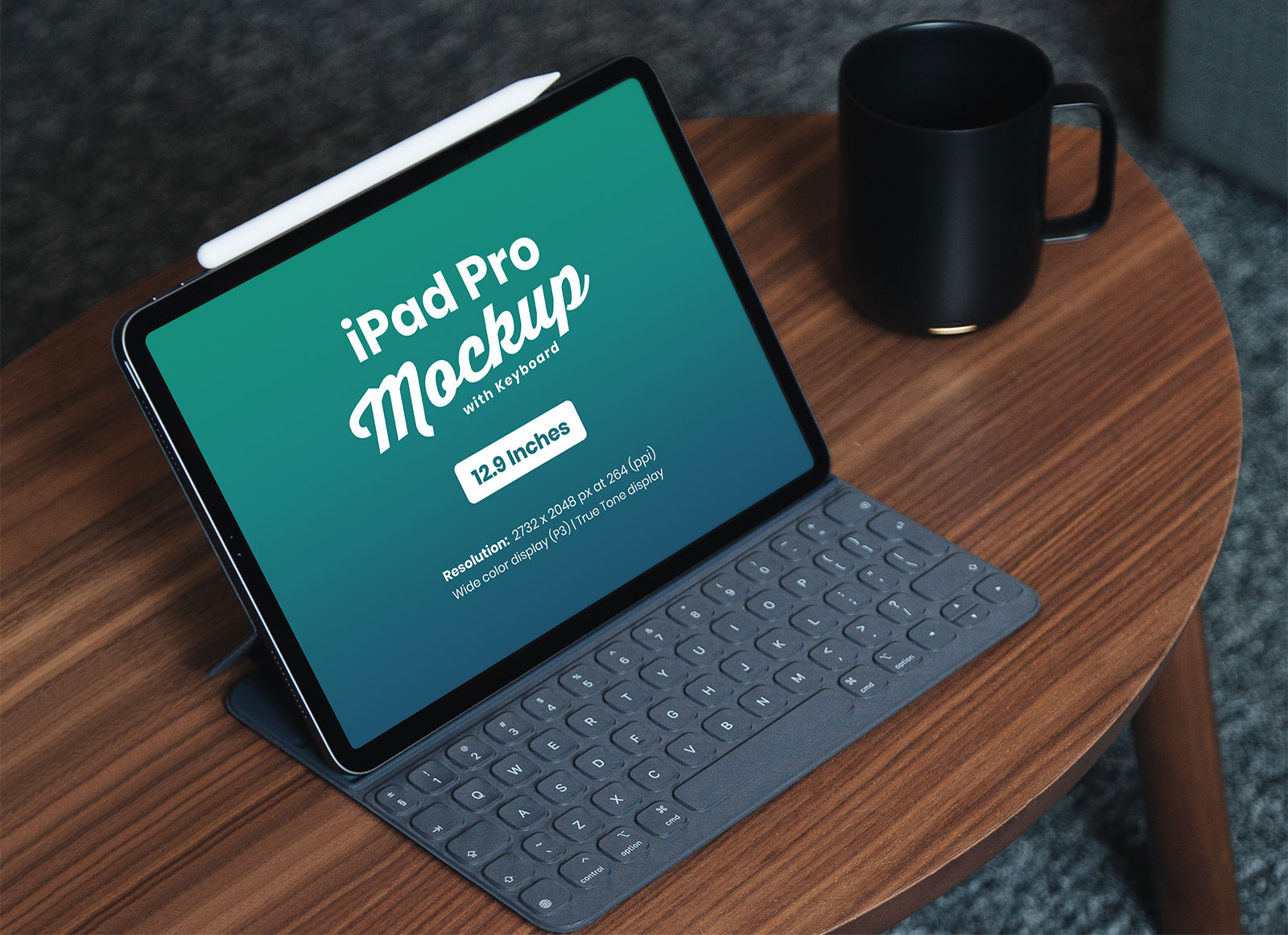 Free-iPad-Pro-2018-Mockup-PSD-with-Keyboard-12.9-Inches
