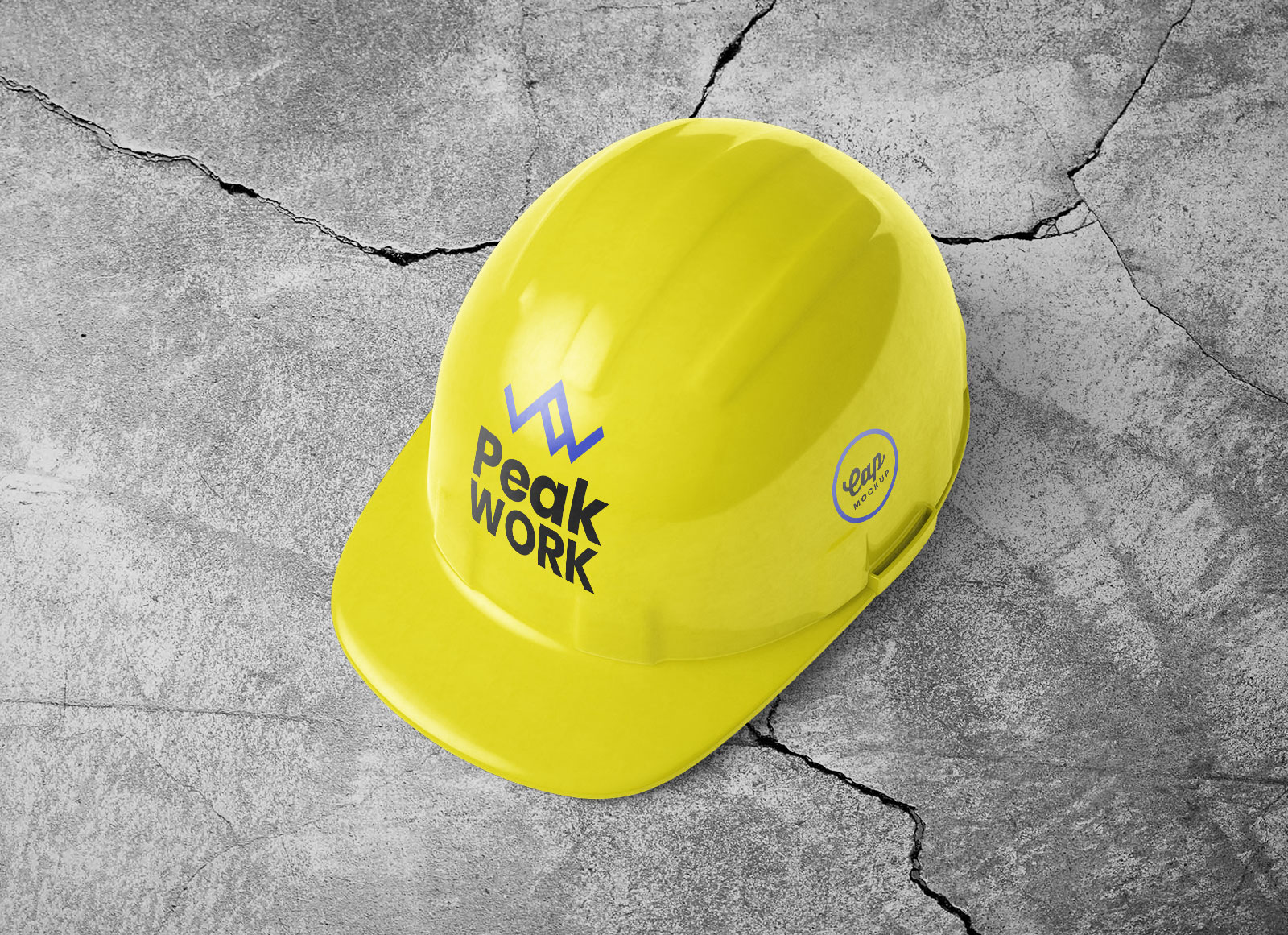 Download Free Construction Safety Hard Helmet Hat Cap Mockup Psd Good Mockups