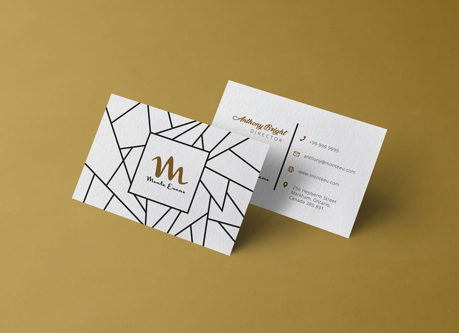 Free Front & Back Business Card PSD Mockup