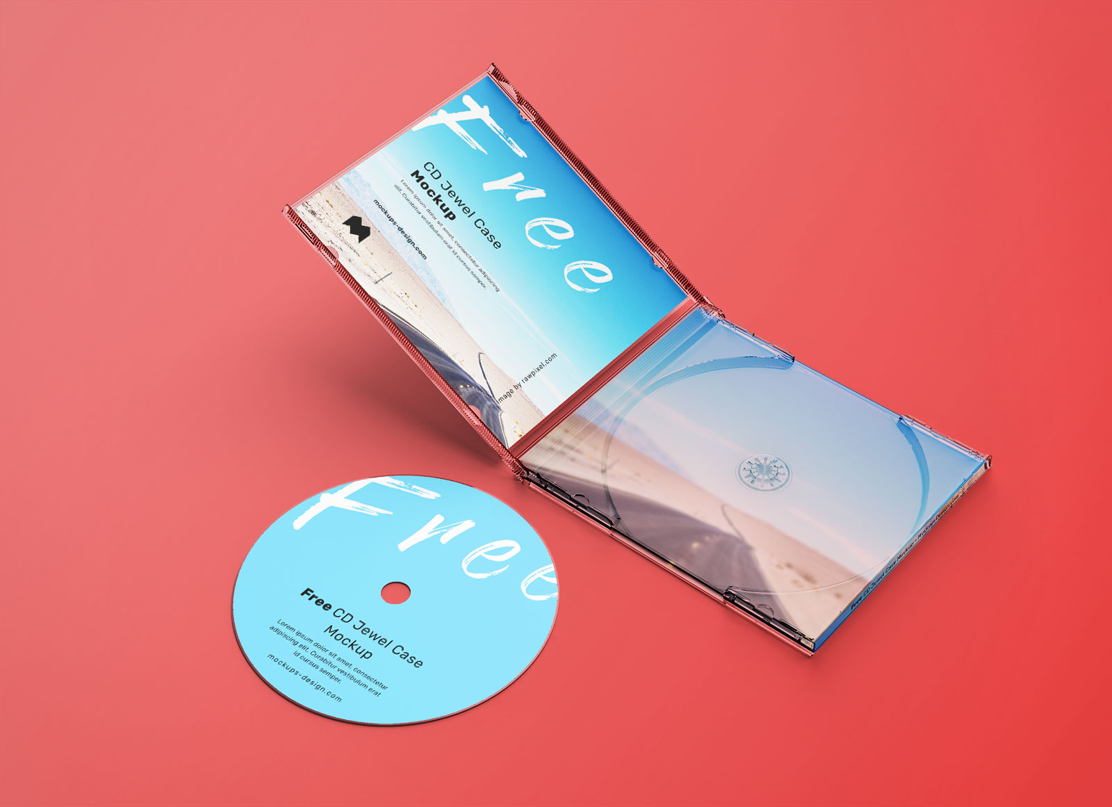 Free Plastic CD Disc Jewel Case Mockup PSD Set