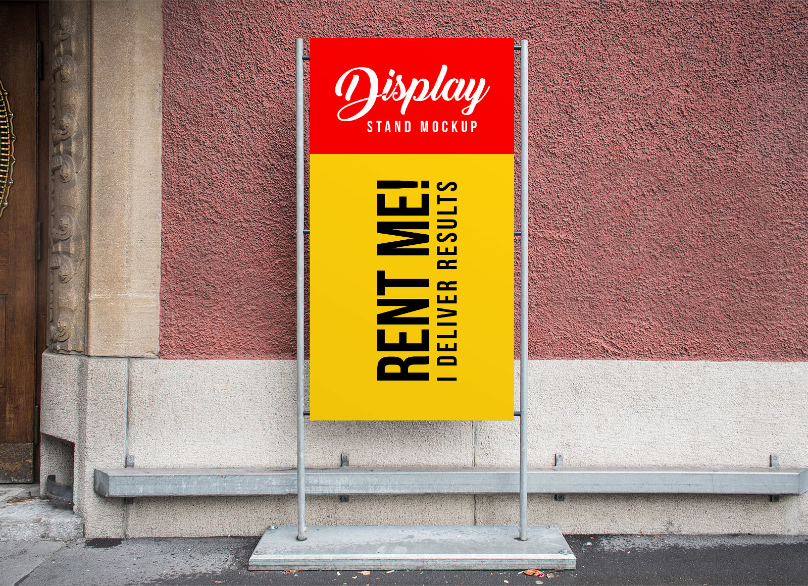 Download Free Outdoor Advertising Street Display Stand Mockup PSD ...