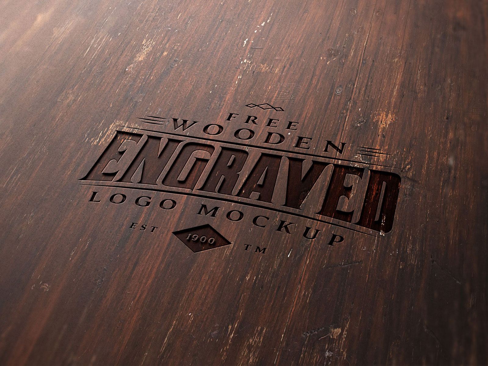 Download Free Wooden Engraved Logo Mockup Psd Good Mockups