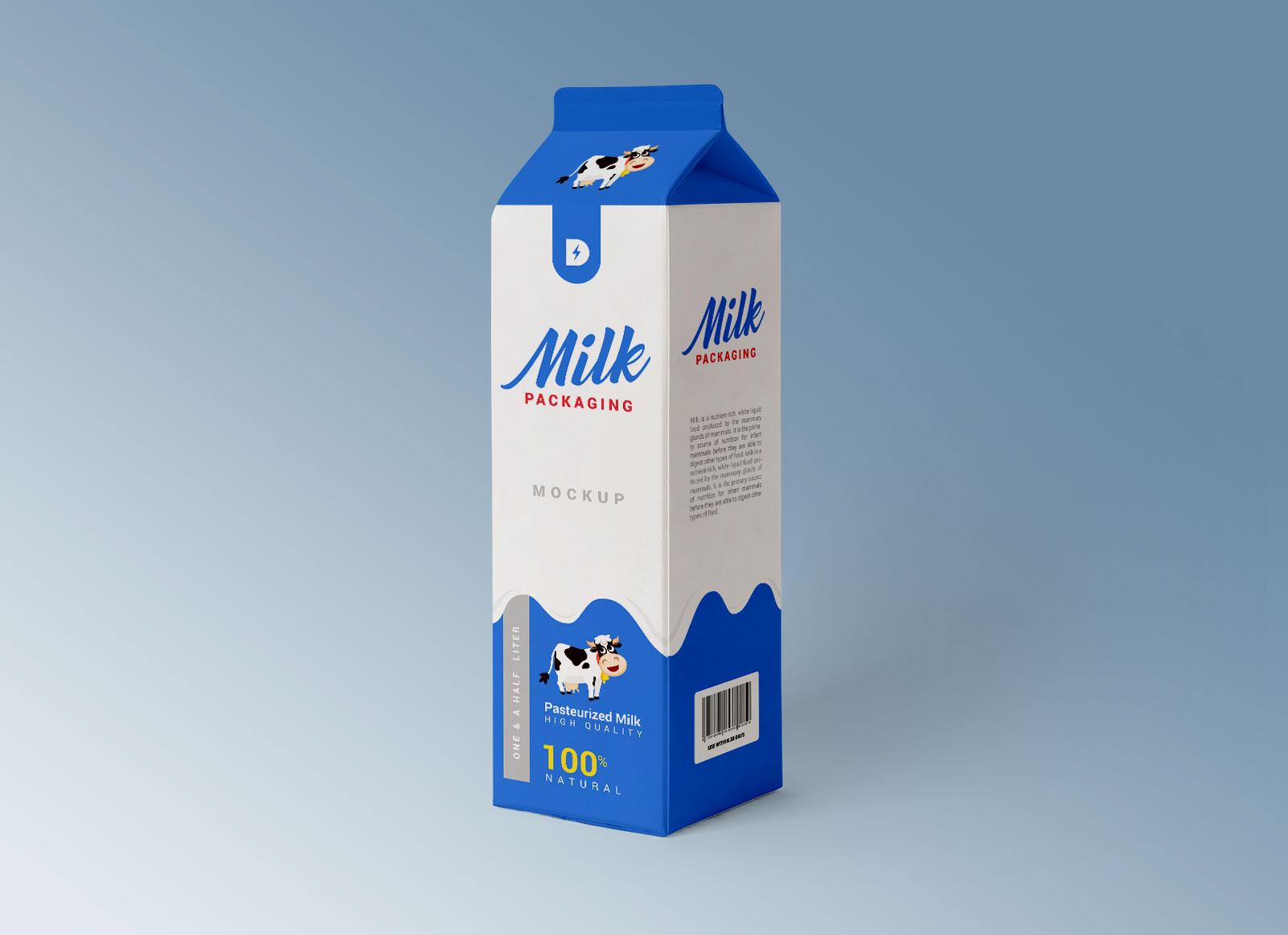 Download Free Premium Milk Carton Box Packaging Mockup PSD - Good ...