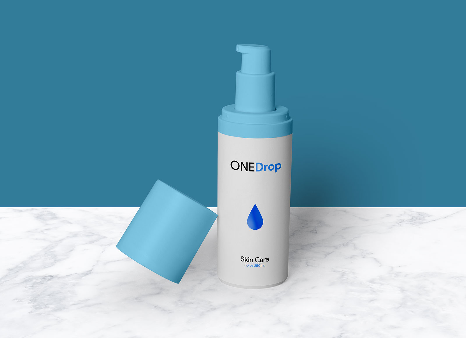 Download Free Skin Care Cream Plastic Opaque Bottle Mockup PSD ...