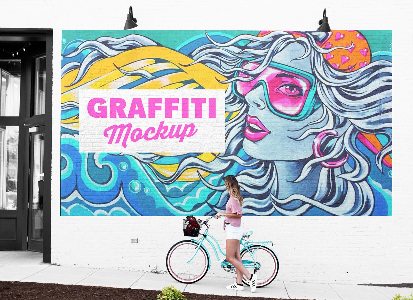 Download Free Street Mural Wall Art Graffiti Mockup Psd Good Mockups PSD Mockup Templates