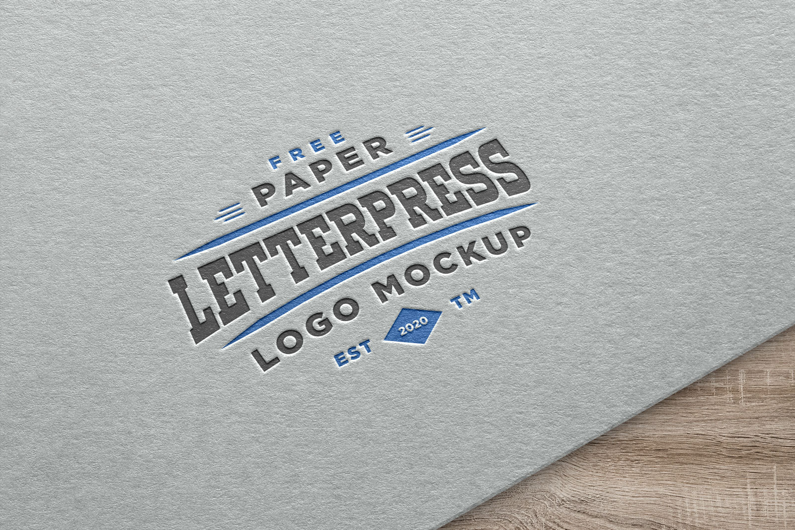 Download Free Paper Letterpress Logo Mockup PSD - Good Mockups