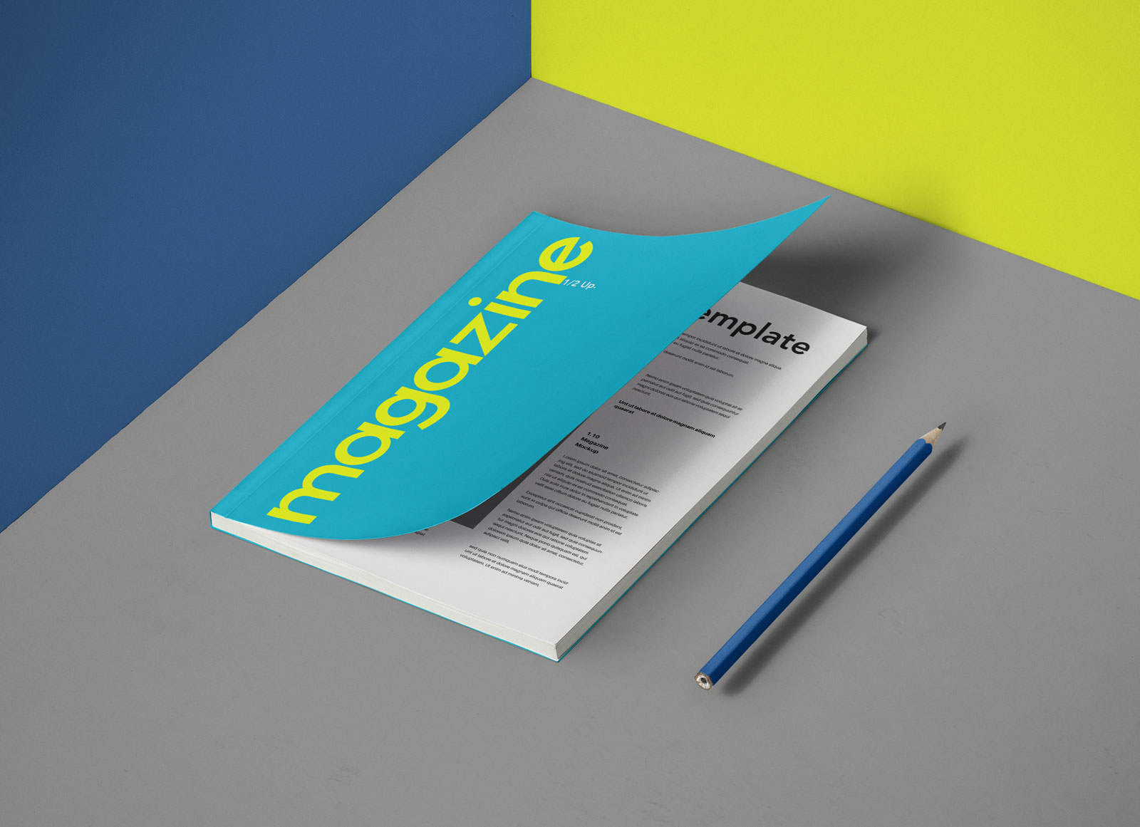 Free Magazine Cover Page Mockup PSD