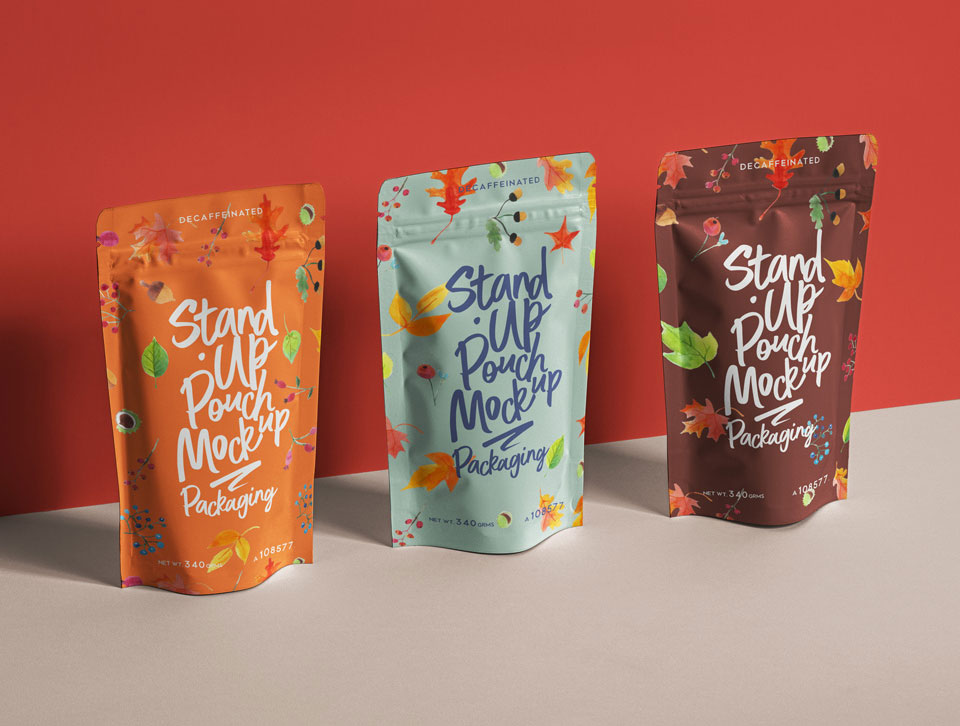 Free Stand-Up Pouch Packaging Presentation Mockup PSD ...