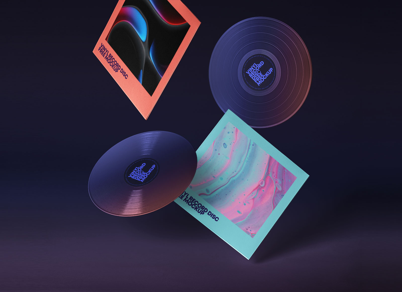 Vinyl Record PSD MockUp