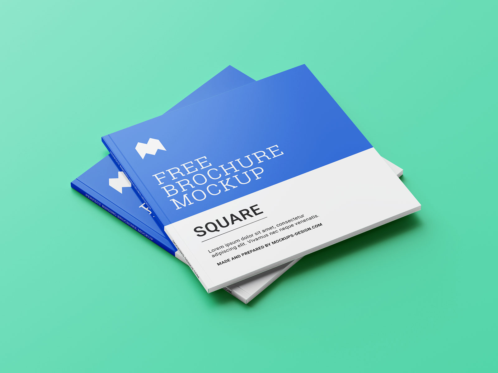 Free Perfect Binding Softcover Brochure Magazine Mockup PSD Set (1)