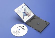 Free CD Disc Jewel Case Mockup PSD Set