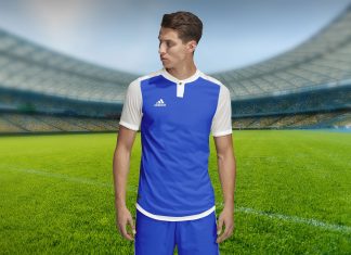Free-Adidas-Style-Soccer-Jersey-Sports-T-Shirt-Mockup-PSD