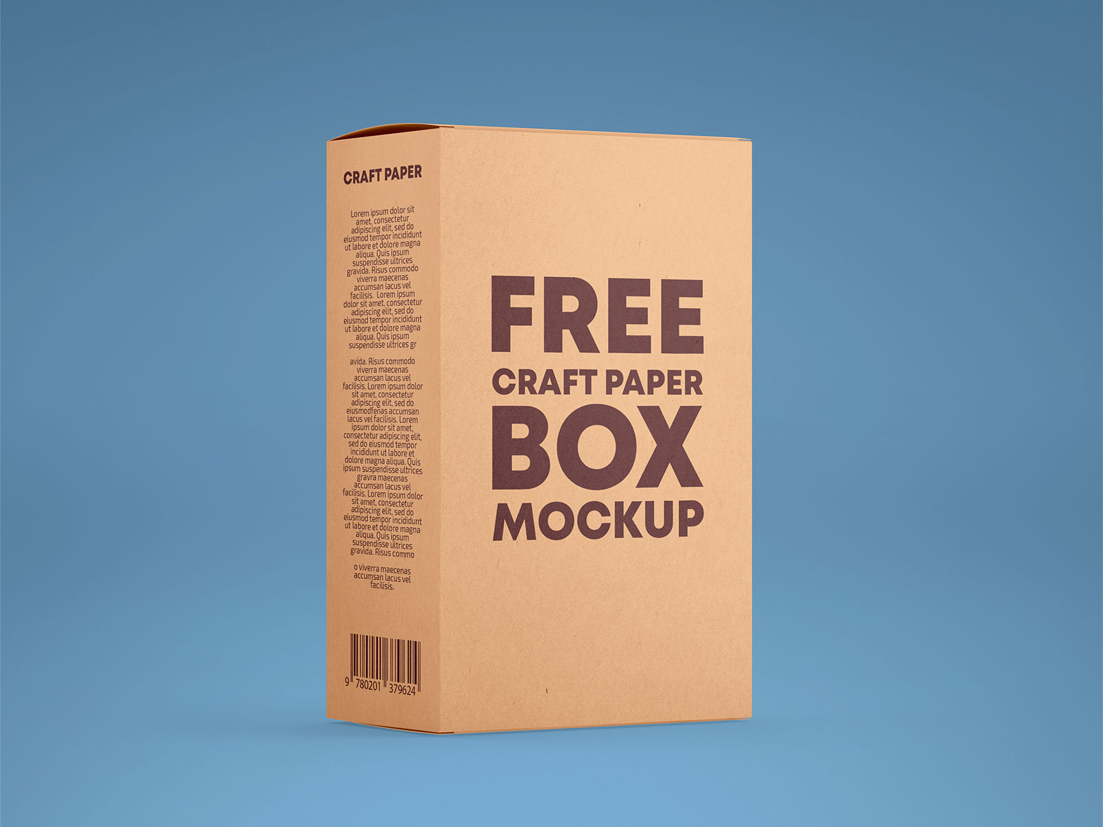 Free Vertical Kraft Paper Box Packaging Mockup PSD Set - Good Mockups