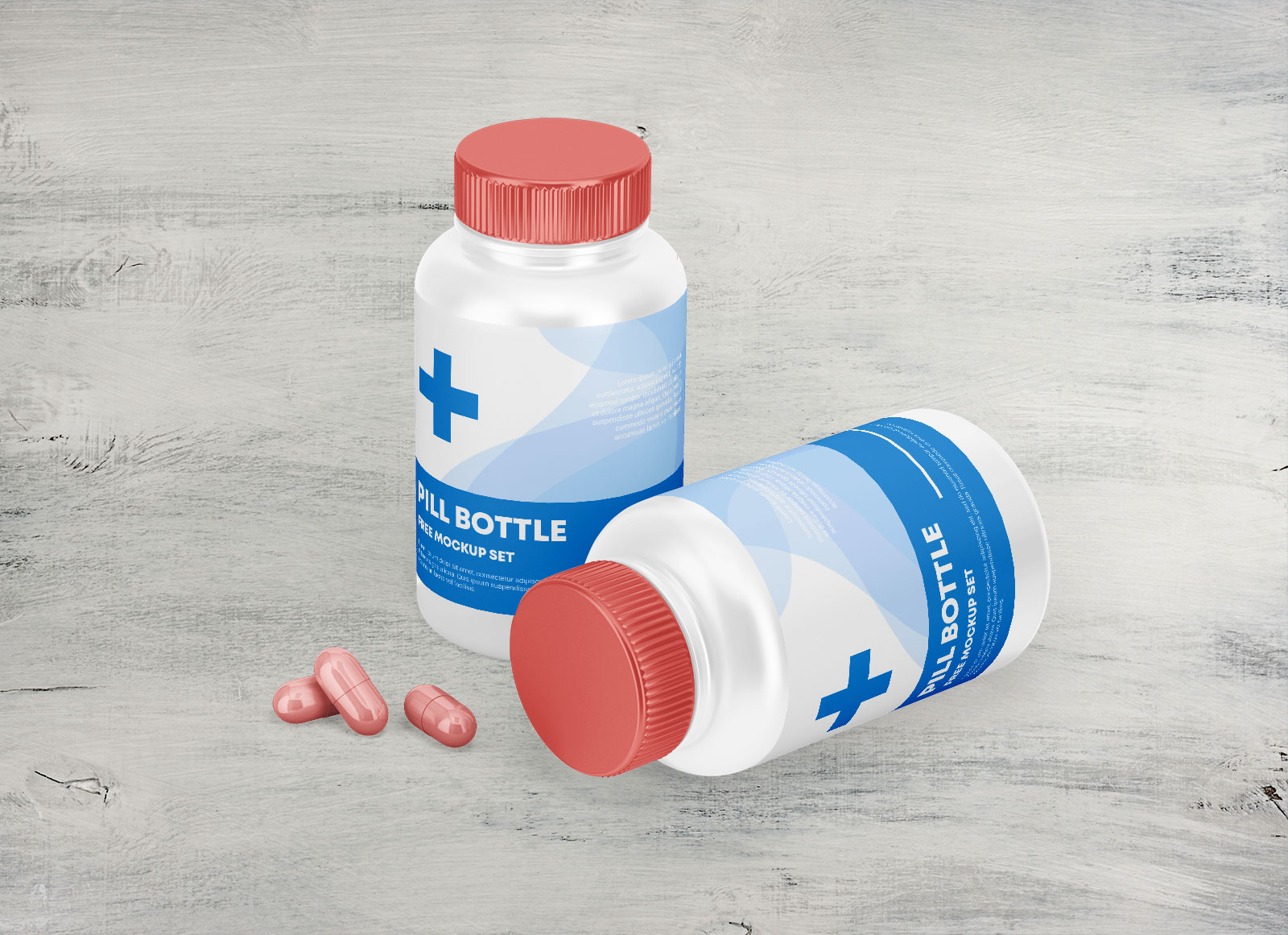 Download Free Pill / Tablet Medicine Plastic Bottle Mockup PSD Set ...