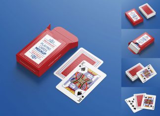 Free Playing Card Deck & Packaging Mockup PSD (1)