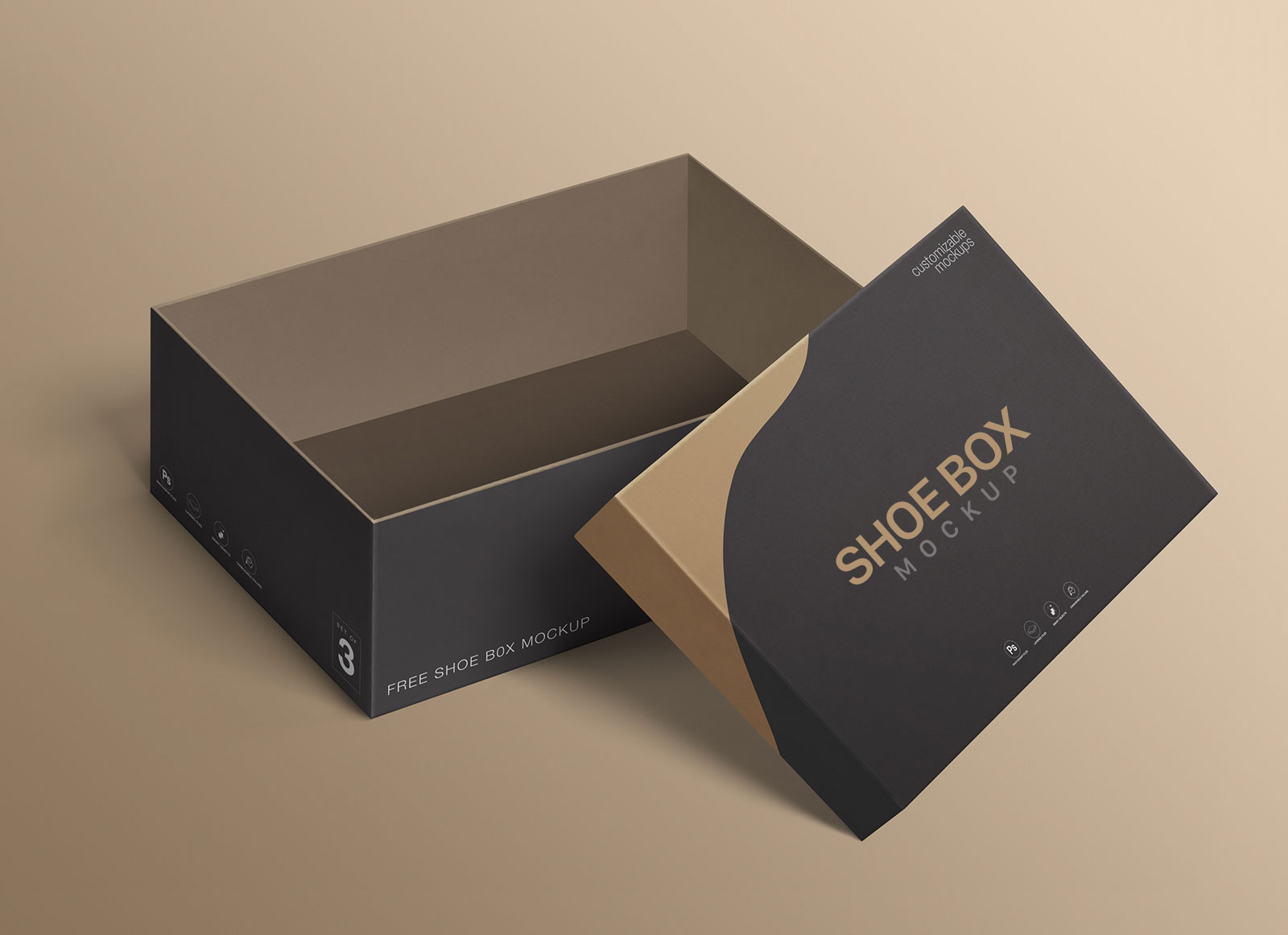 Download Free Shoe Box Packaging Mockup Psd Set Good Mockups PSD Mockup Templates