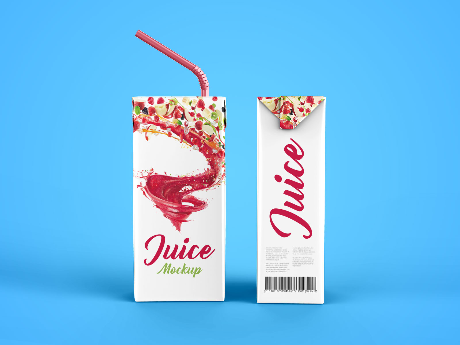 Free Juice Box Packaging Mockup PSD Set (1)