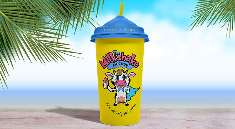 Free-Disposable-Milkshake-Cup-Mockup-PSD