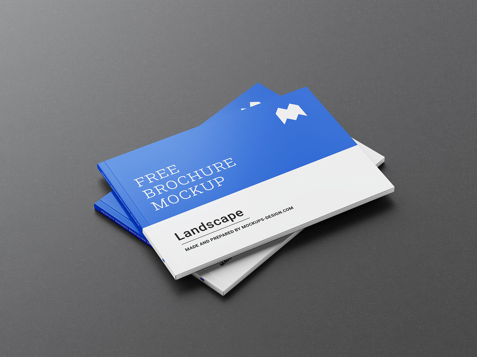 Free Landscape Executive Perfect Binding Brochure Magazine Mockup PSD Set (1)