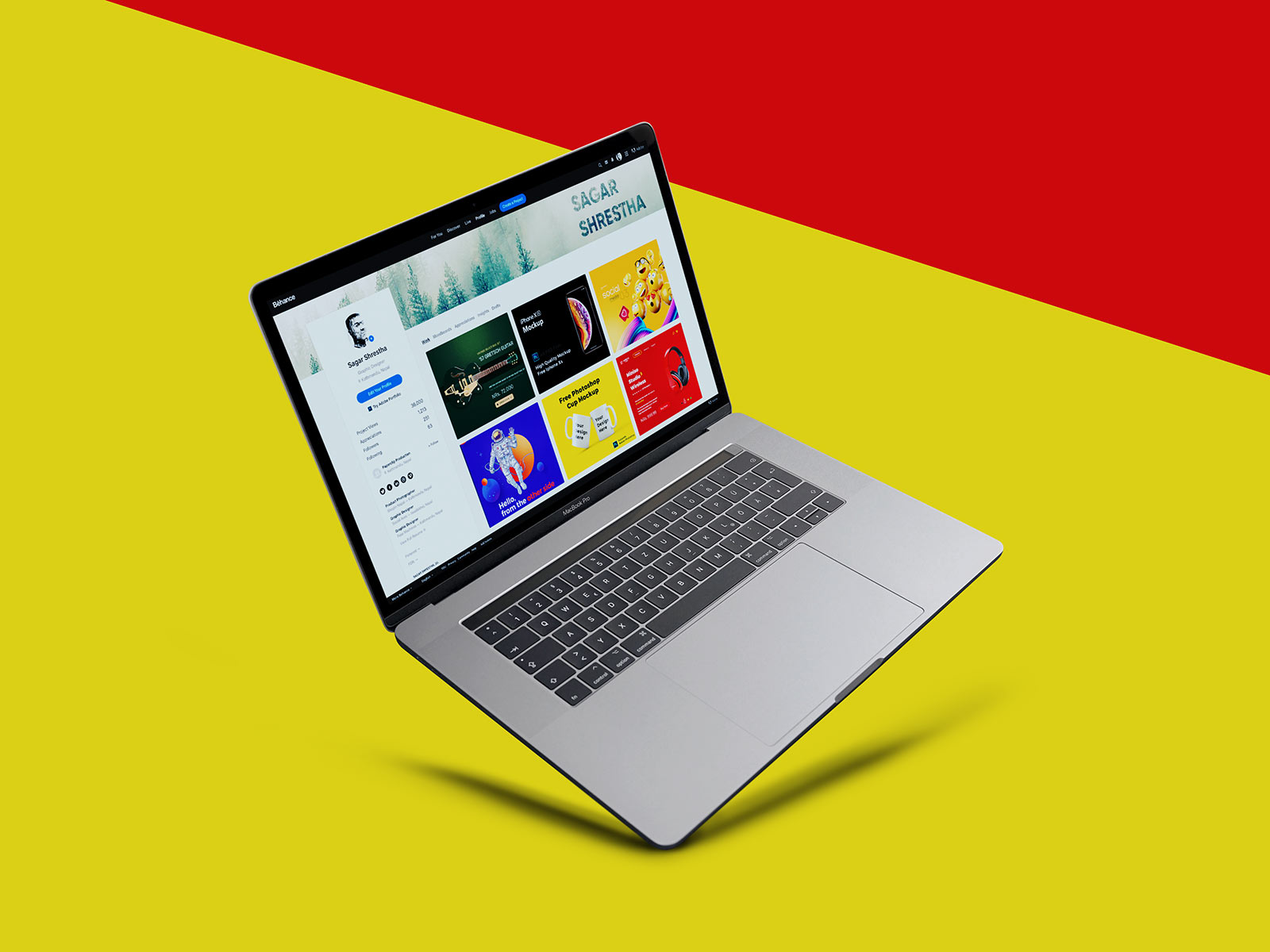 Free Laptop MacBook Pro Mockup PSD Set (1)