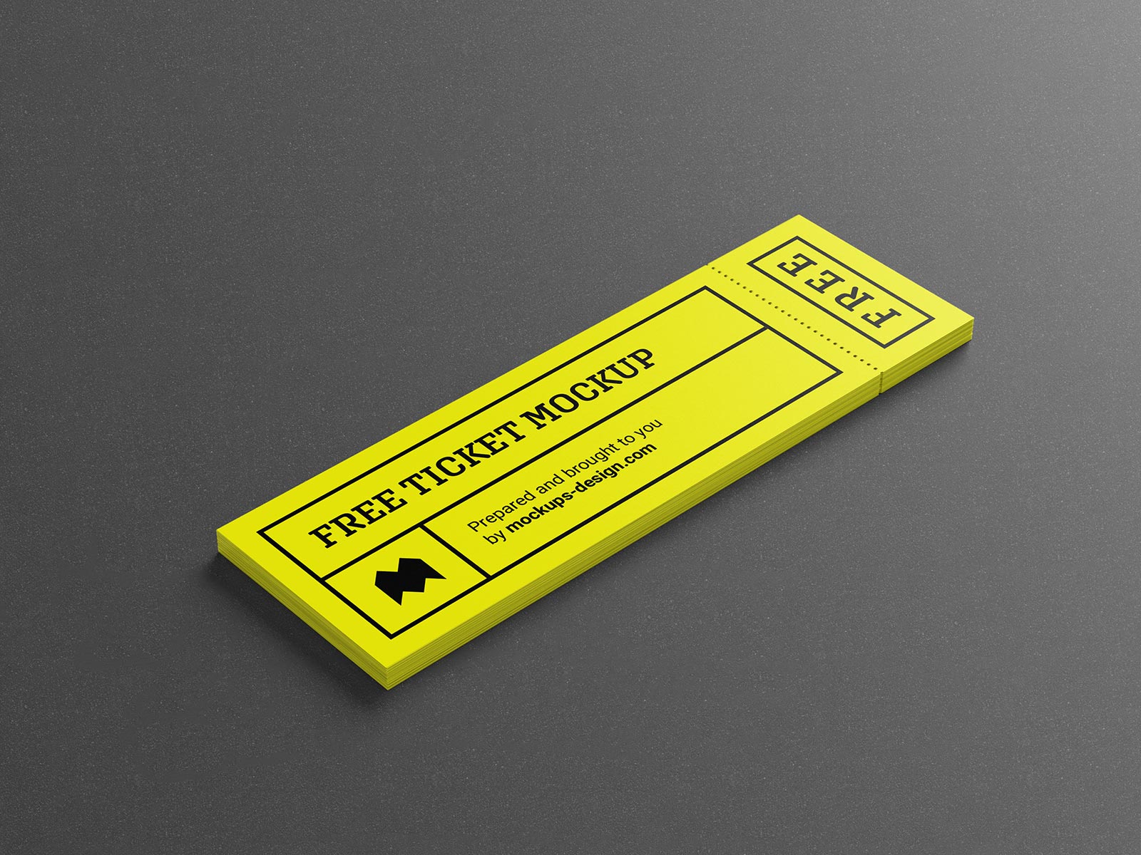 Movie ticket free mockup information