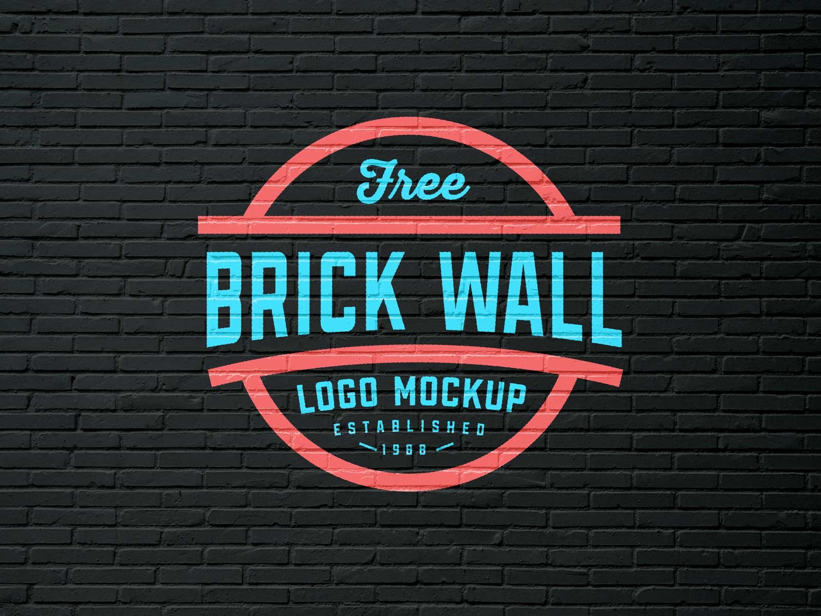 Download Free Brick Wall Logo Mockup Psd Good Mockups