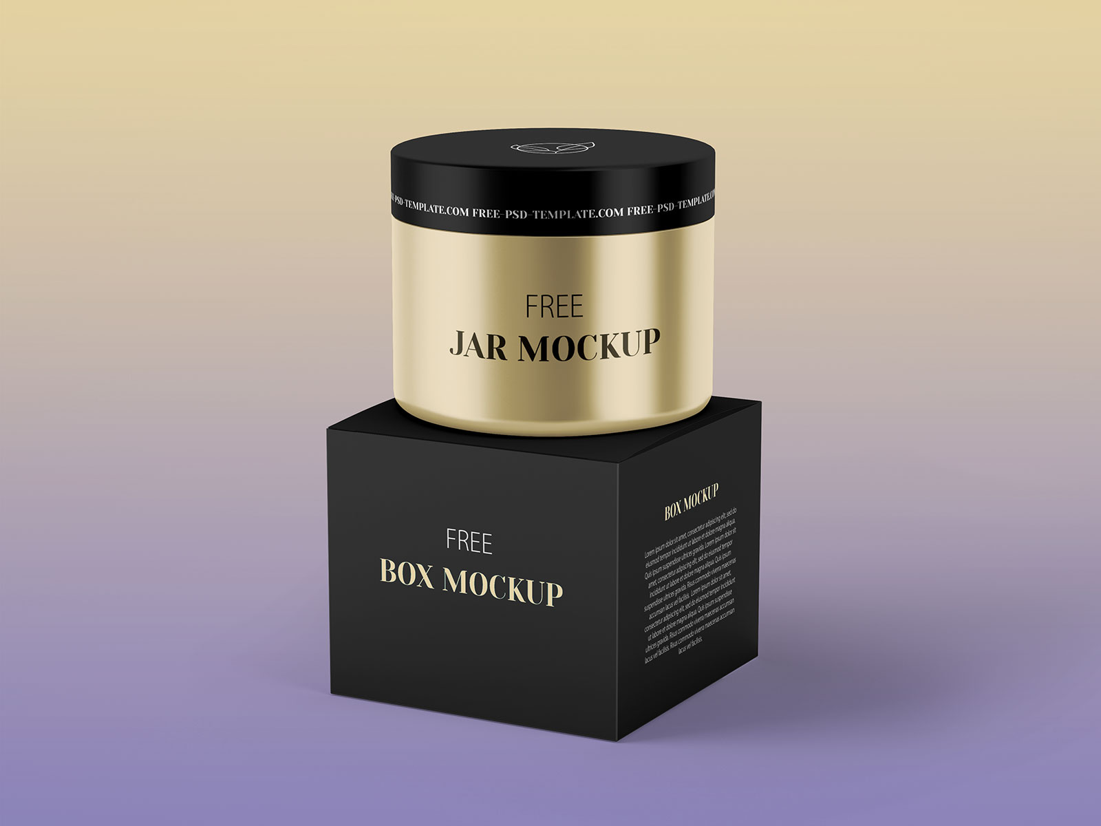 Free-Rounded-Cosmetic-Jar-&-Packaging-Mockup-PSD-Set