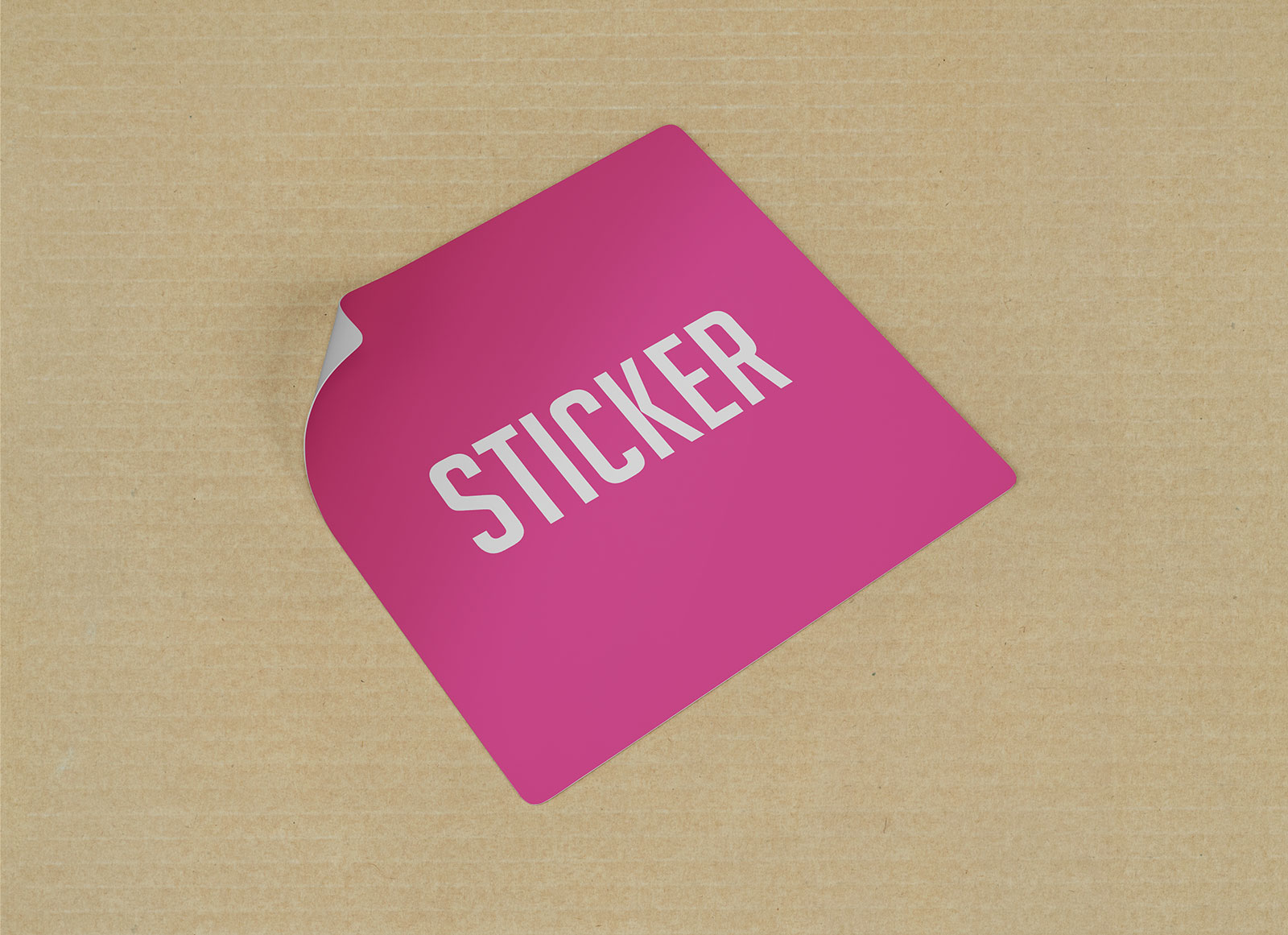 Free Rounded Square Sticker Mockup PSD Set