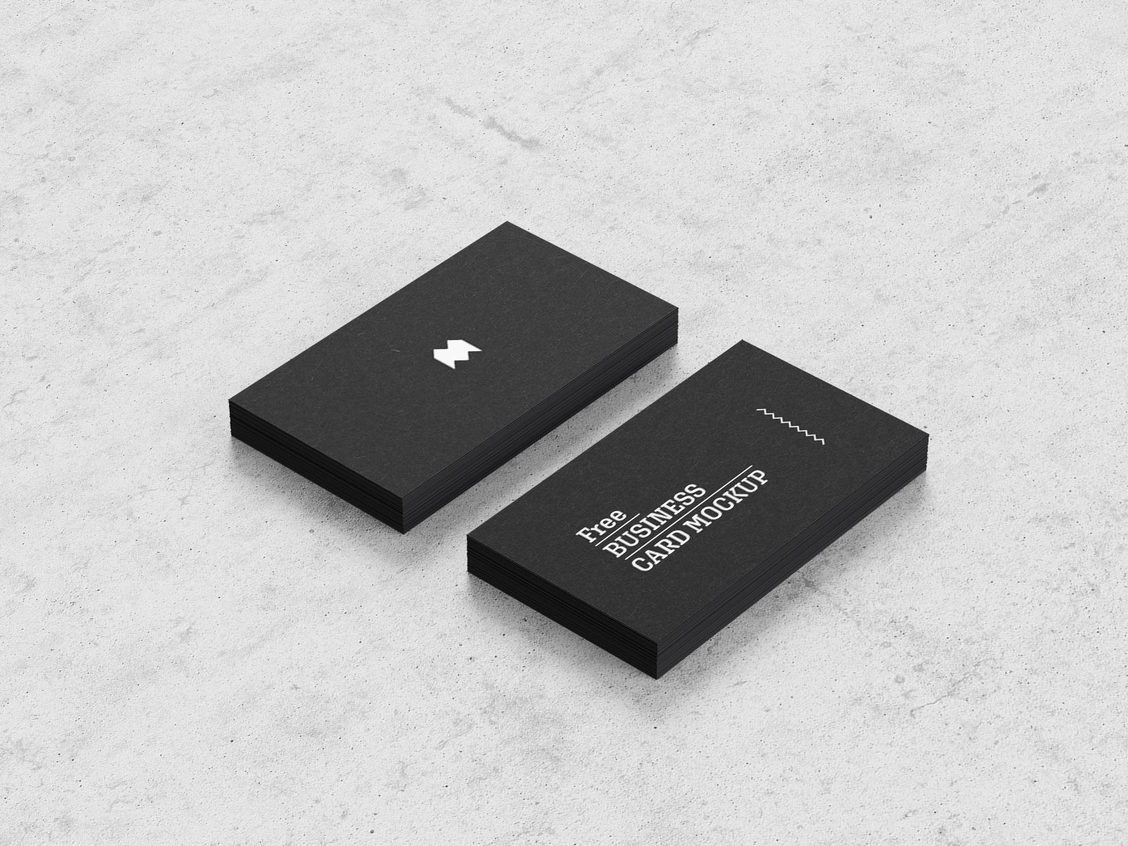 Free Standard Size Black Business Card Mockup PSD Set (1)