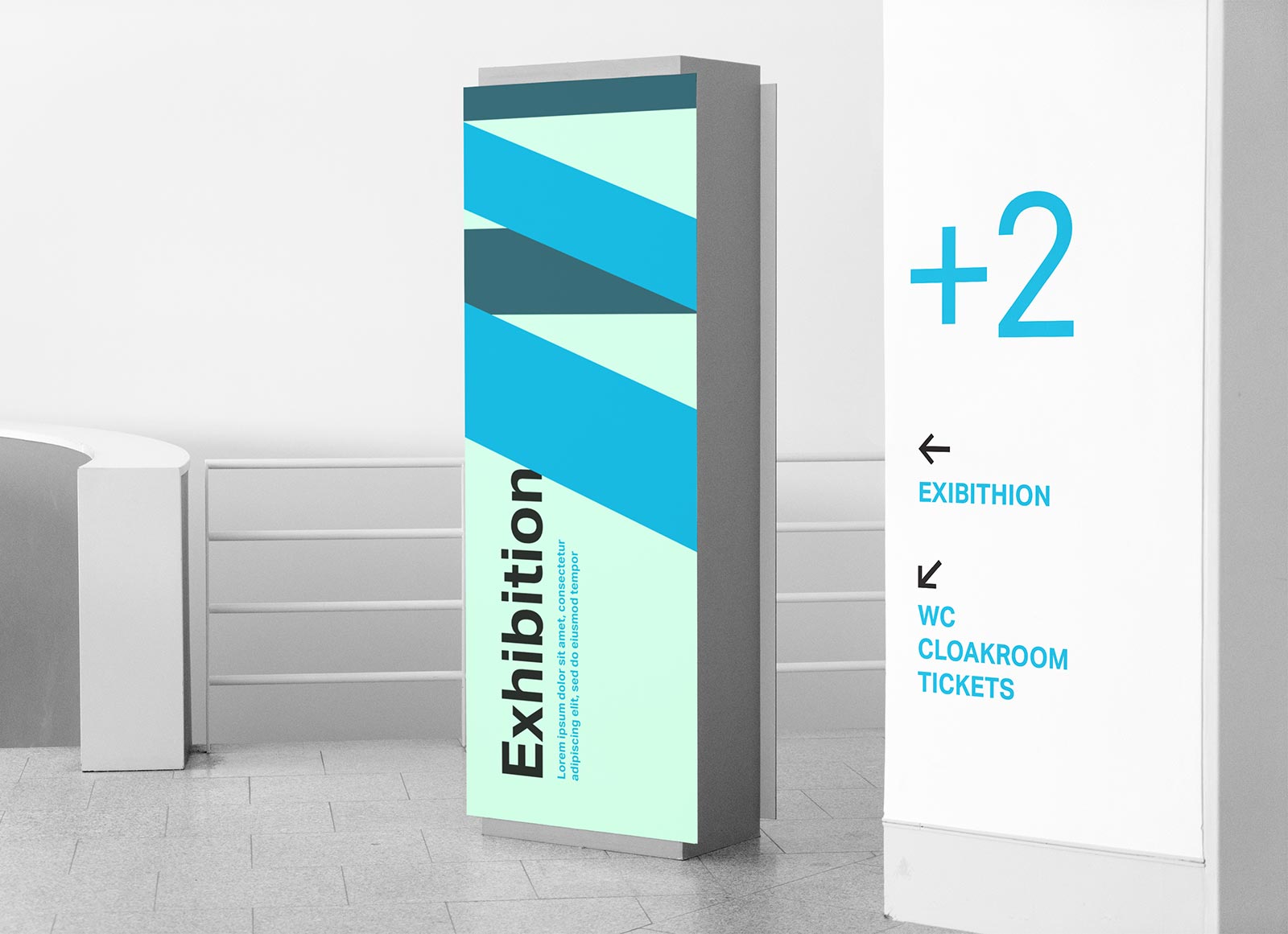 Download Free Indoor Advertising Exhibition Mupi Mockup Psd Good Mockups