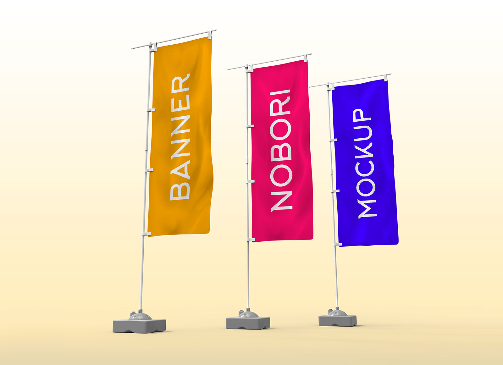 Free-Nobori-Flag-Pole-Hanging-Banner-Mockup-PSD