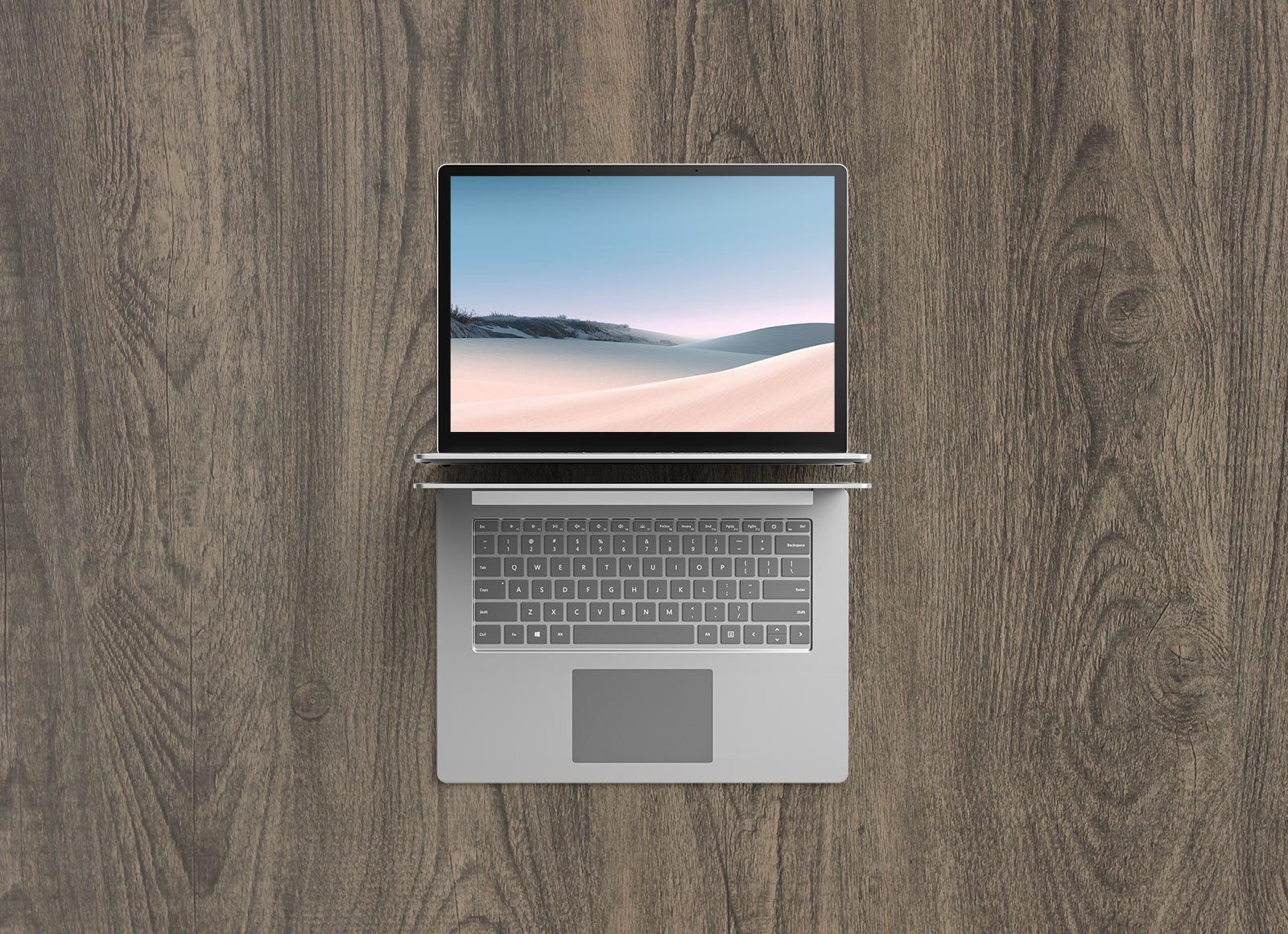 Free-Top-View-Microsoft-Surface-Laptop-2-Mockup-PSD