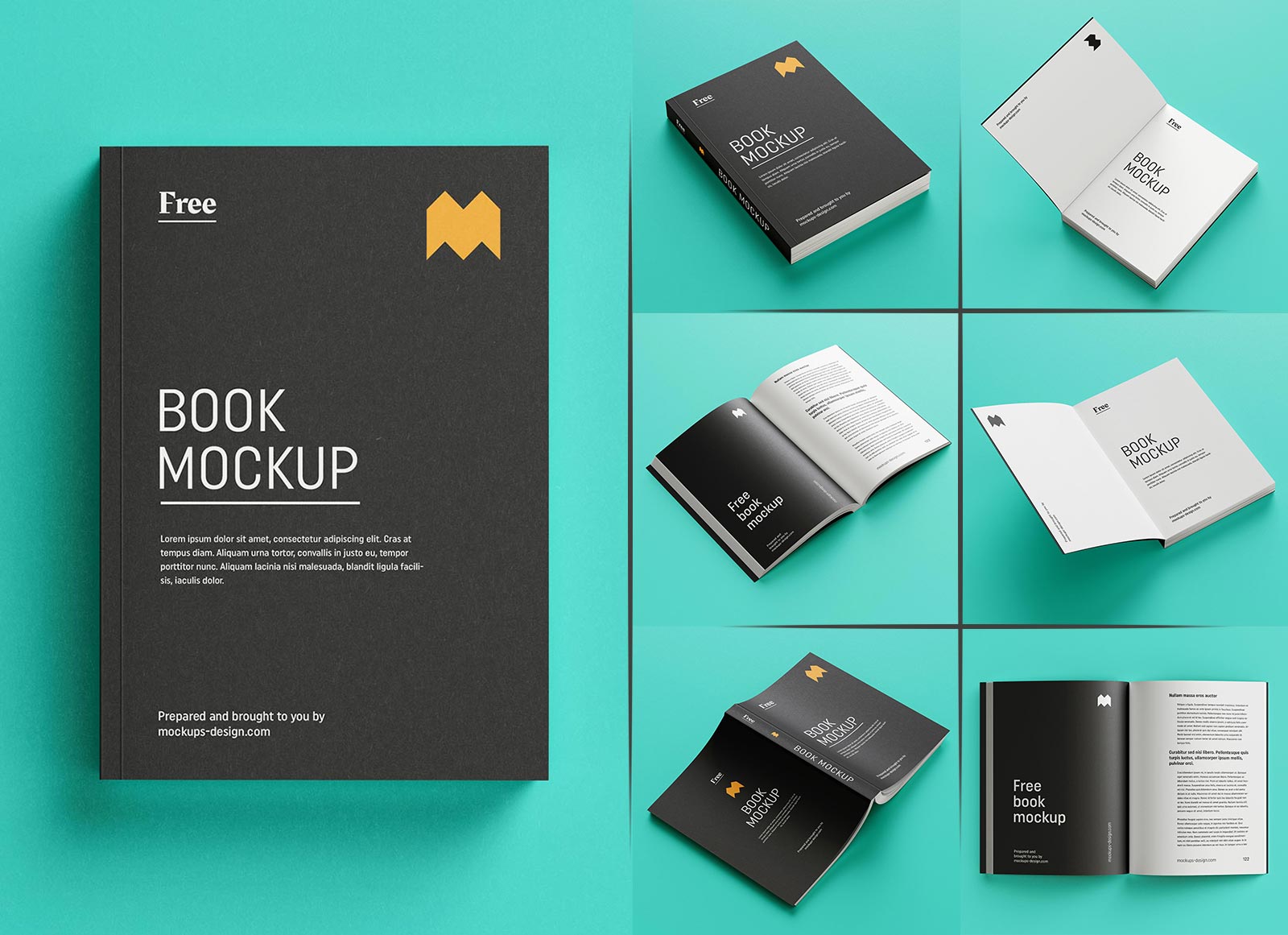 Free Paperback Book Mockup PSD Set (8 Renders) - Good Mockups