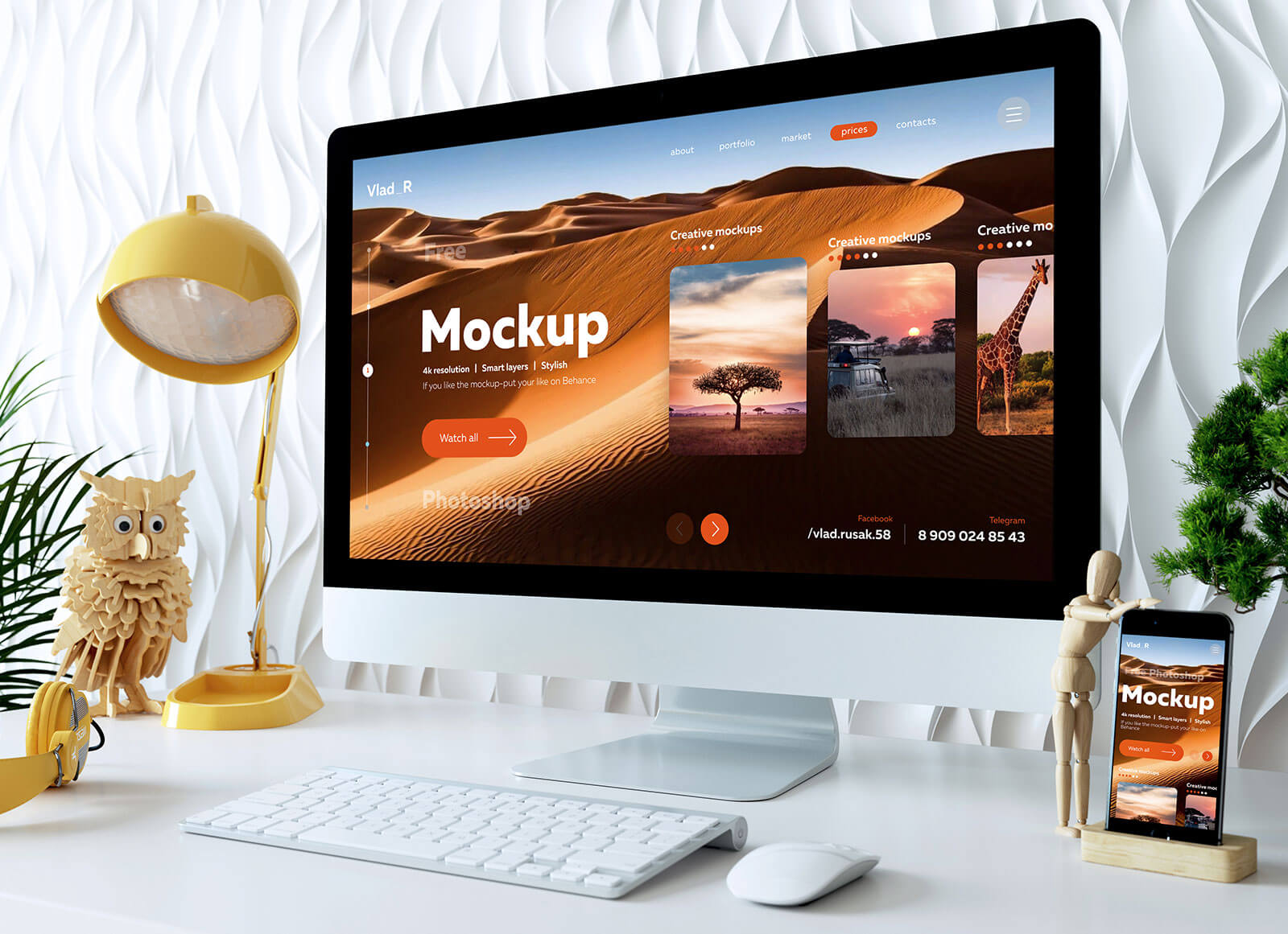 Free 4k Imac Desktop Mockup Psd Good Mockups