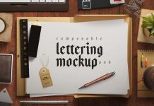 Free-Composable-Lettering-Mockup-Scene-PSD-fiLE