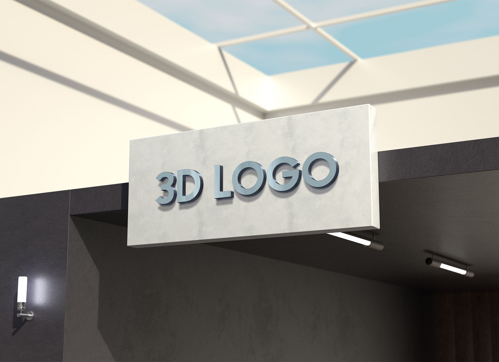 Download Free Office Store Building Fascia Logo Mockup Psd Good Mockups