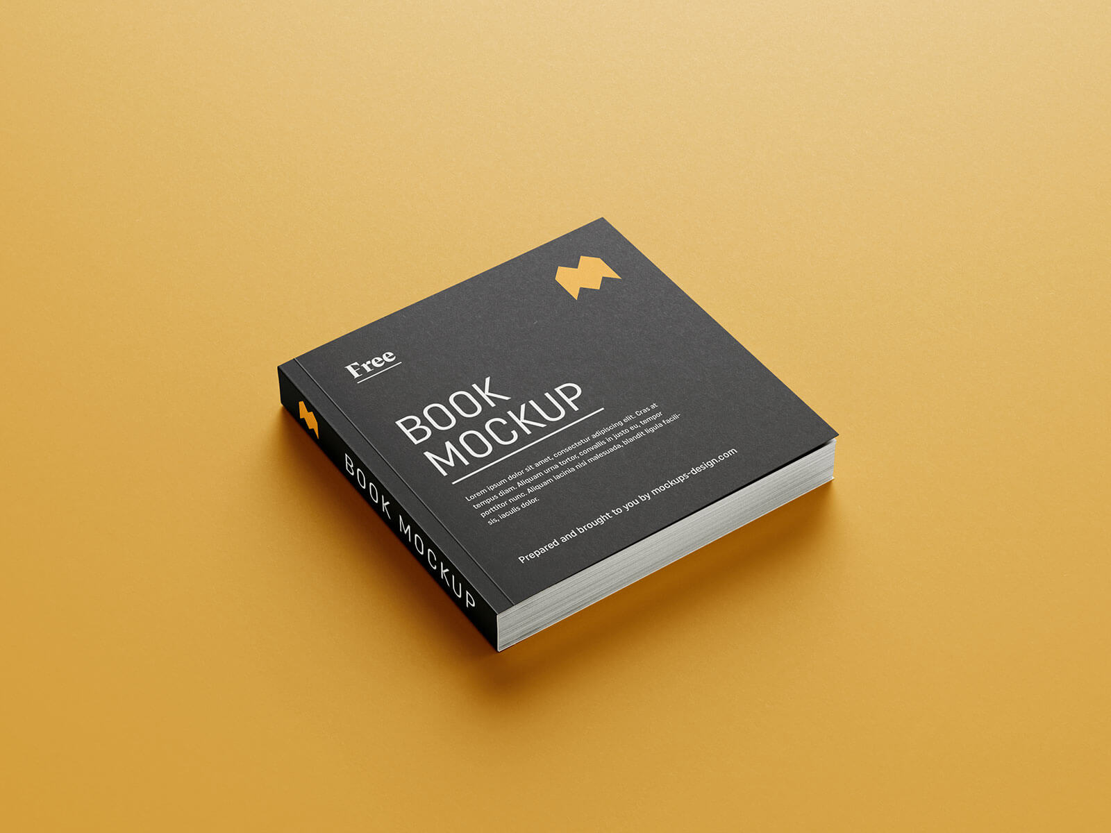 Free Square Paperback Book Mockup PSD Set (1)