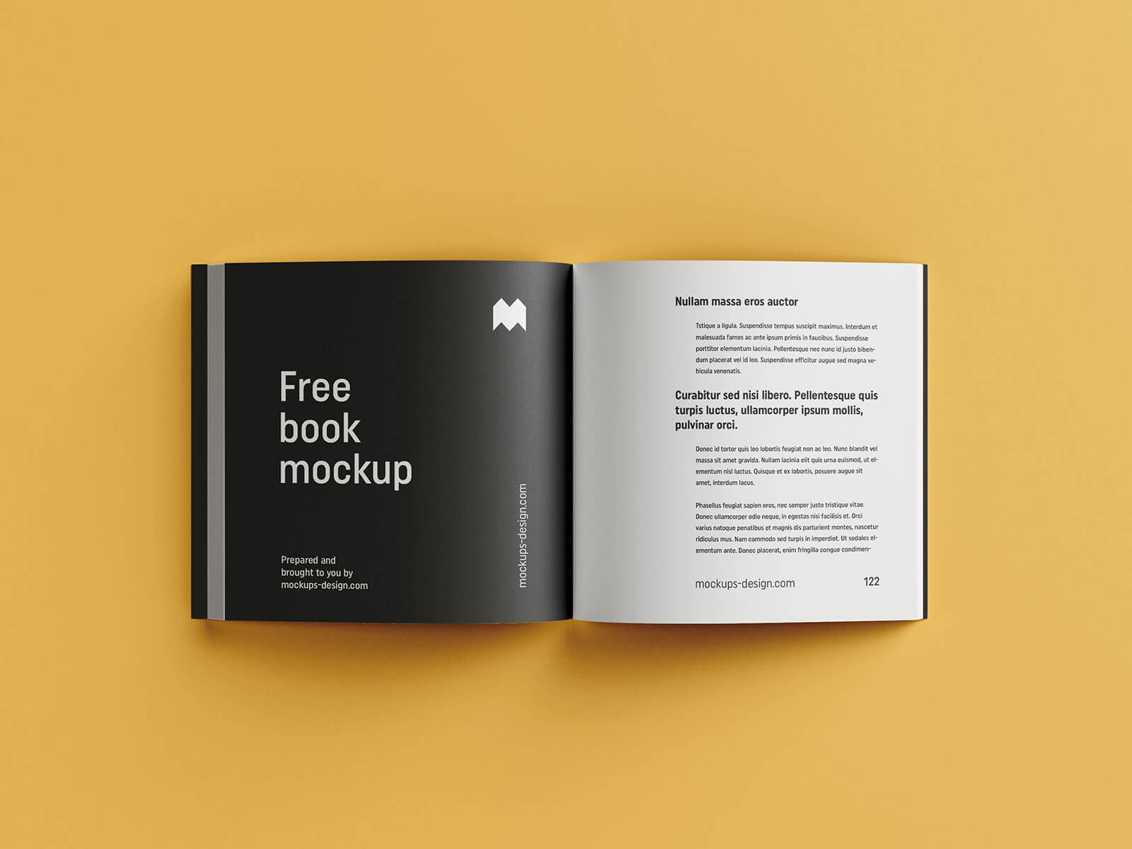 Free Square Paperback Book Mockup PSD Set (1)