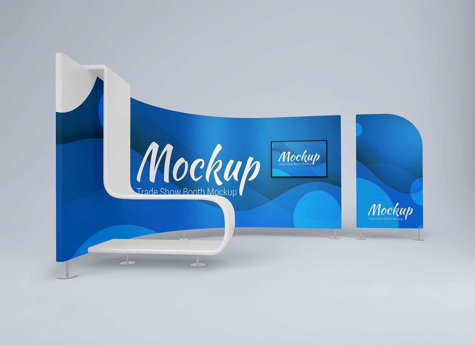 Free 3D Trade Show Booth Display Mockup PSD Set - Good Mockups