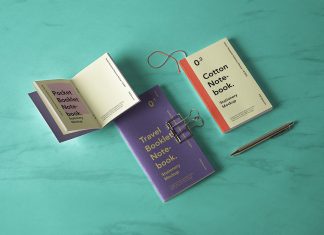 Free-Cotton-Notebook,-Pocket-Booklet-&-Travel-Literature-Book-Mockup-PSD